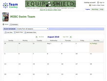 Tablet Screenshot of mibcswimteam.teamcowboy.com