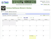 Tablet Screenshot of danburybattleaxeswomenshockey.teamcowboy.com