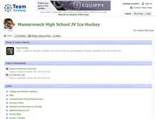 Tablet Screenshot of mamaroneckhighschooljvicehockey.teamcowboy.com
